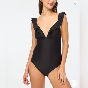 J. Crew black one-piece swim small